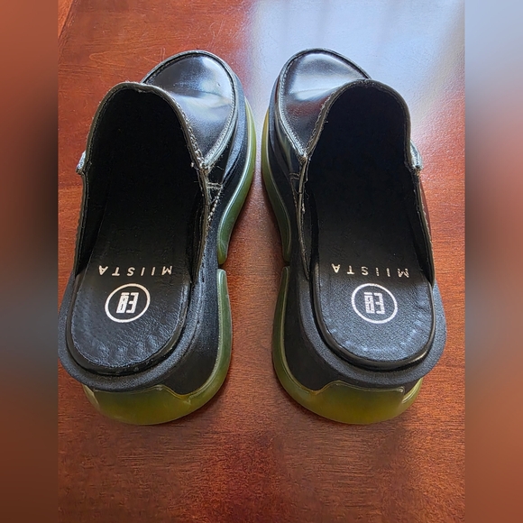 Miista Black and Green Mules - Picture 5 of 8